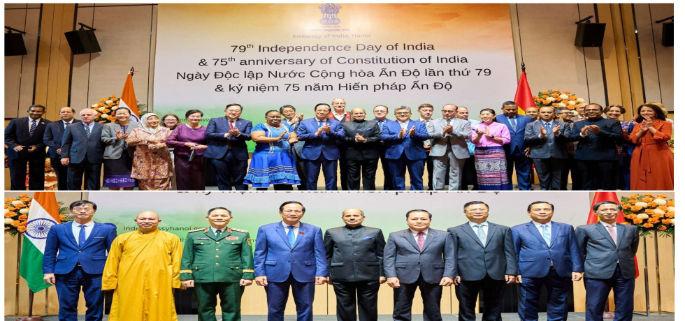 Reception celebrating the 79th Independence Day of India and 75th anniversary of the Constitution of India with the Minister of Ethnic and Religious Affairs of Vietnam H.E. Dao Ngoc Dung in Hanoi – August 2025